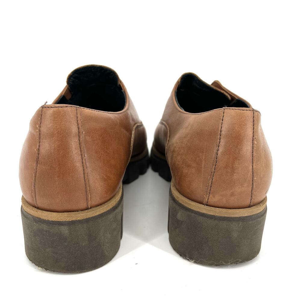Ateliers Brown Leather Women's Slip on Oxford Style Loafers EU41 / US10.5 - Picture 6 of 8